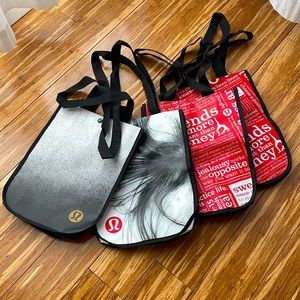 Lululemon Reusable Small Tote Bags- Lot of 4